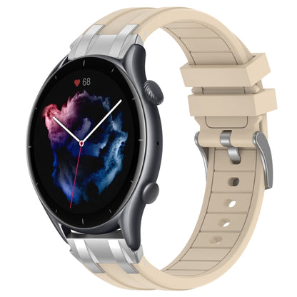 For Amazfit Watch GTR 3 22mm Quick Release Silver Buckle Royal Silicone Watch Band(Starlight) by bashfashion