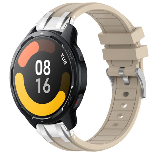 For Xiaomi Watch S1 Active 22mm Quick Release Silver Buckle Royal Silicone Watch Band(Starlight) by bashfashion