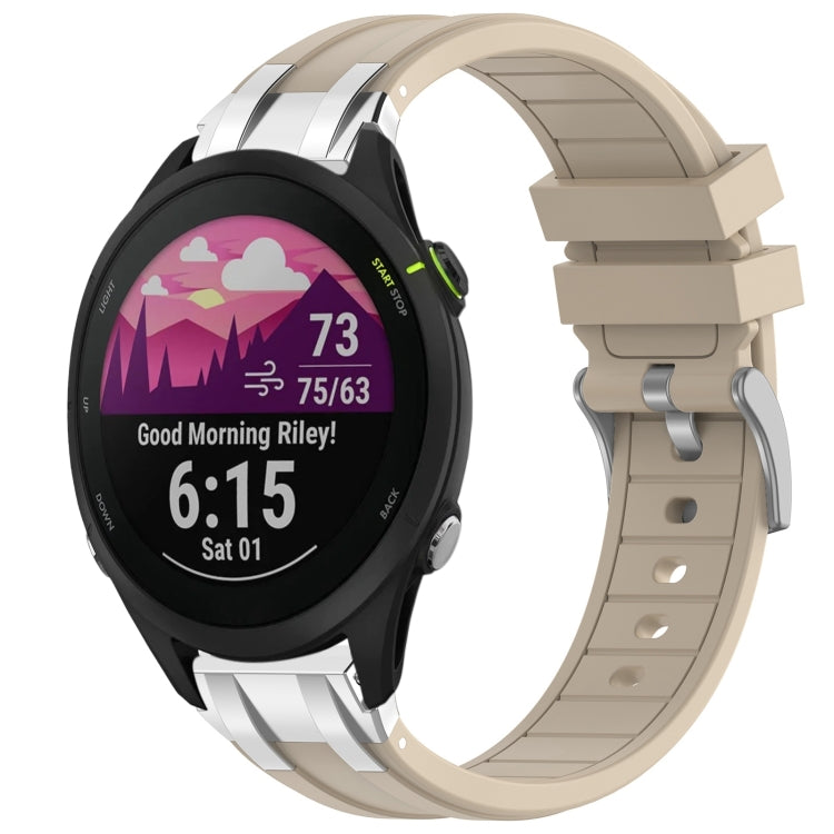 For Garmin Forerunner 255 Music 22mm Quick Release Silver Buckle Royal Silicone Watch Band(Starlight) by bashfashion