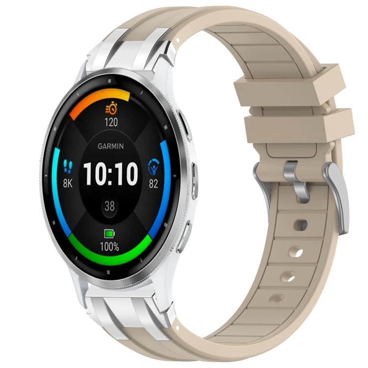 For Garmin Venu 3 22mm Quick Release Silver Buckle Royal Silicone Watch Band(Starlight) by bashfashion