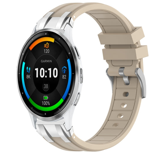 For Garmin Venu 3 22mm Quick Release Silver Buckle Royal Silicone Watch Band(Starlight) by bashfashion