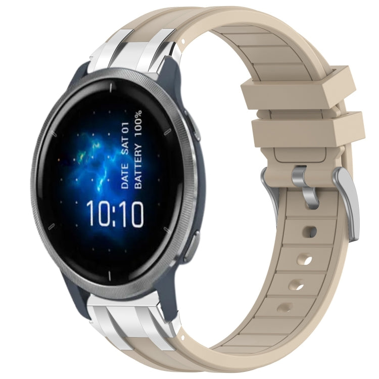 For Garmin Venu 2 22mm Quick Release Silver Buckle Royal Silicone Watch Band(Starlight) by bashfashion