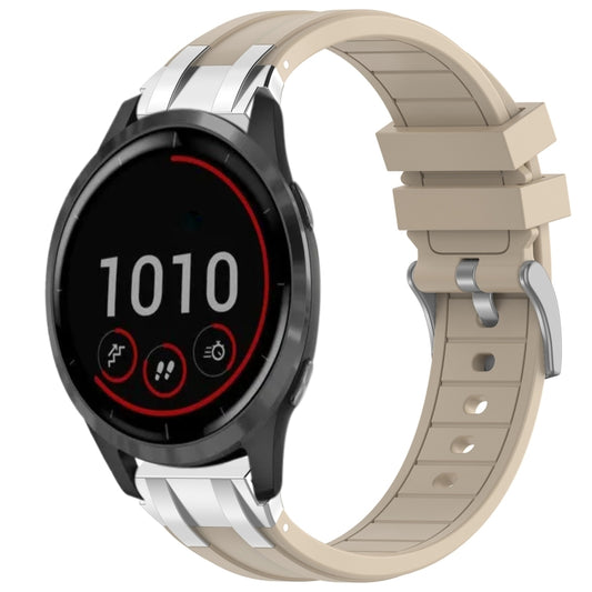 For Garmin Vivoactive 4 22mm Quick Release Silver Buckle Royal Silicone Watch Band(Starlight) by bashfashion