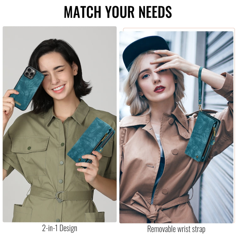 For iPhone 16 Pro CaseMe 008 Detachable Multifunctional Leather Phone Case(Blue) by CaseMe