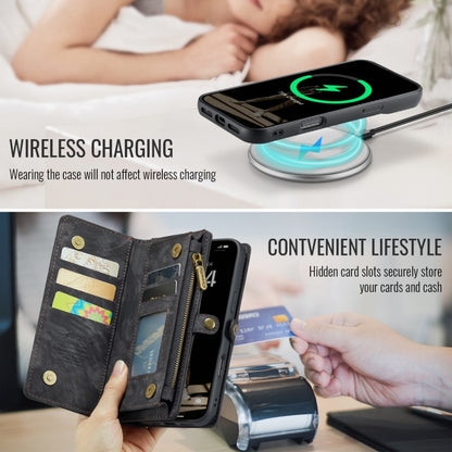 For iPhone 16 Pro CaseMe 008 Detachable Multifunctional Leather Phone Case(Black) by CaseMe