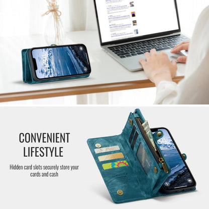 For iPhone 16e CaseMe 008 Detachable Multifunctional Leather Phone Case(Blue) by CaseMe