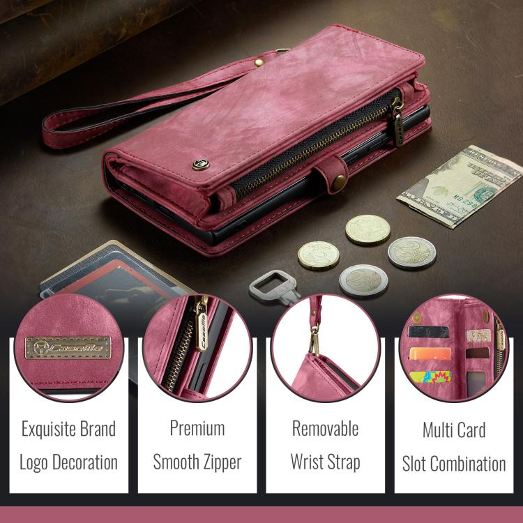 For iPhone 16e CaseMe 008 Detachable Multifunctional Leather Phone Case(Red) by CaseMe