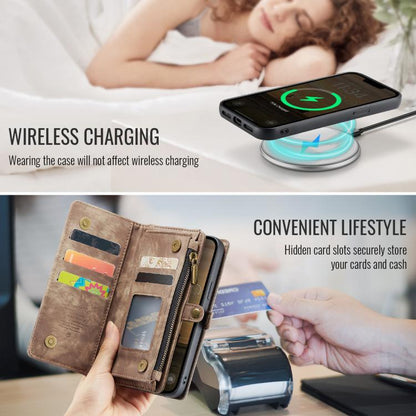 For iPhone 16e CaseMe 008 Detachable Multifunctional Leather Phone Case(Brown) by CaseMe