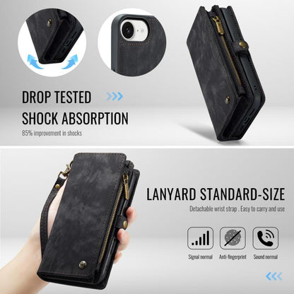 For iPhone 16e CaseMe 008 Detachable Multifunctional Leather Phone Case(Black) by CaseMe
