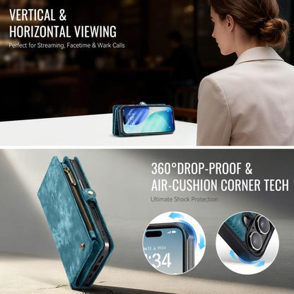 For iPhone 17 CaseMe 008 Detachable Multifunctional Leather Phone Case(Blue) by CaseMe