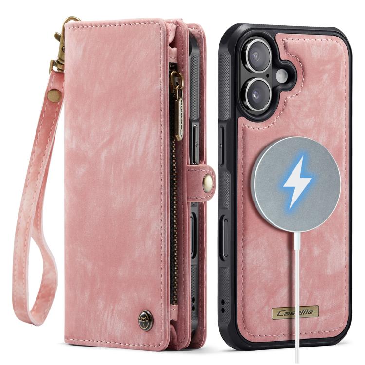 For iPhone 17 CaseMe 008 Detachable Multifunctional Leather Phone Case(Pink) by CaseMe