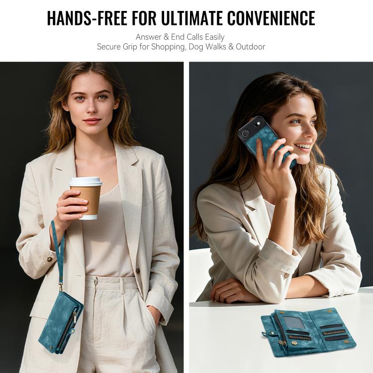 For iPhone Air CaseMe 008 Detachable Multifunctional Leather Phone Case(Blue) by CaseMe