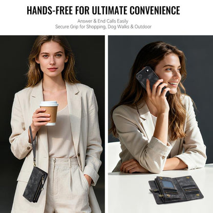 For iPhone Air CaseMe 008 Detachable Multifunctional Leather Phone Case(Black) by CaseMe