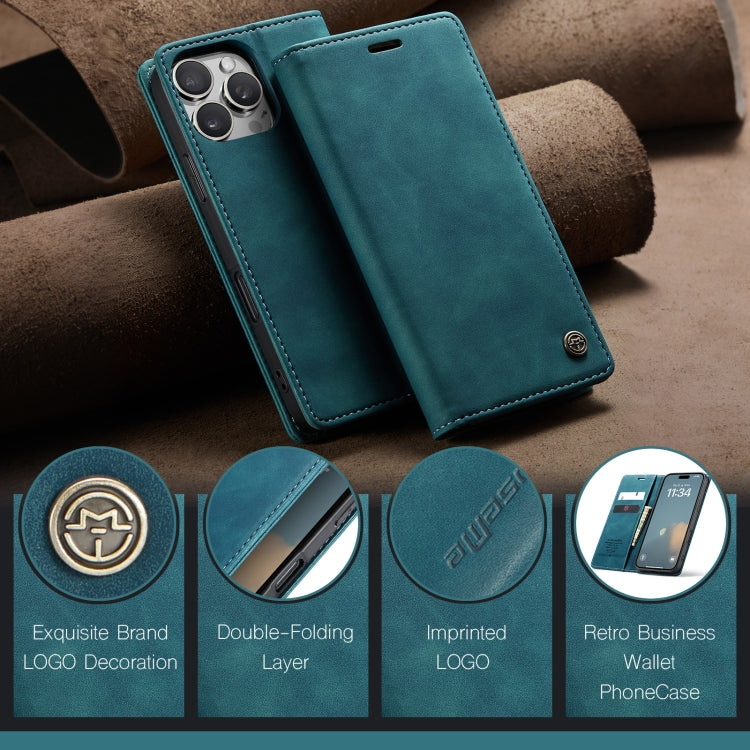 For iPhone 16 Pro CaseMe 013 Multifunctional Horizontal Flip Leather Phone Case(Blue) by CaseMe