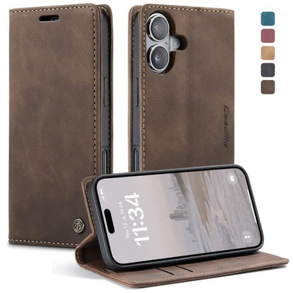 For iPhone 16 Plus CaseMe 013 Multifunctional Horizontal Flip Leather Phone Case(Coffee) by CaseMe