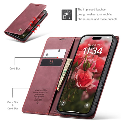 For iPhone 16 CaseMe 013 Multifunctional Horizontal Flip Leather Phone Case(Red) by CaseMe
