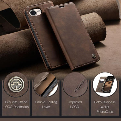 For iPhone 16e CaseMe 013 Multifunctional Horizontal Flip Leather Phone Case(Coffee) by CaseMe