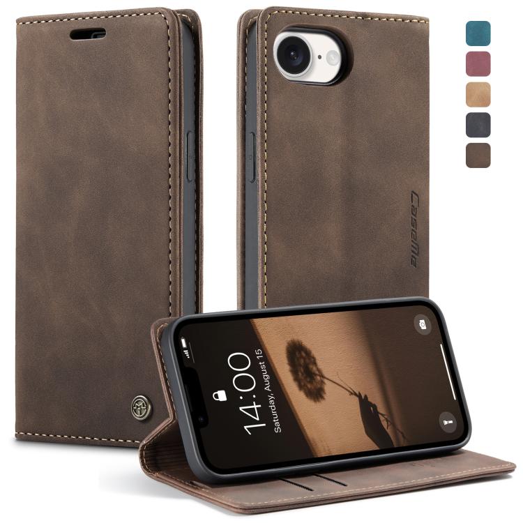 For iPhone 16e CaseMe 013 Multifunctional Horizontal Flip Leather Phone Case(Coffee) by CaseMe