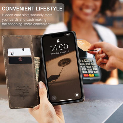 For iPhone 16e CaseMe 013 Multifunctional Horizontal Flip Leather Phone Case(Coffee) by CaseMe