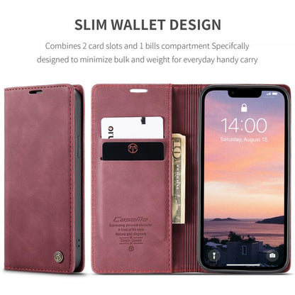 For iPhone 16e CaseMe 013 Multifunctional Horizontal Flip Leather Phone Case(Red) by CaseMe