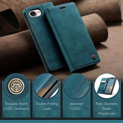 For iPhone 16e CaseMe 013 Multifunctional Horizontal Flip Leather Phone Case(Blue) by CaseMe