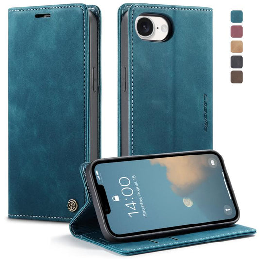 For iPhone 16e CaseMe 013 Multifunctional Horizontal Flip Leather Phone Case(Blue) by CaseMe