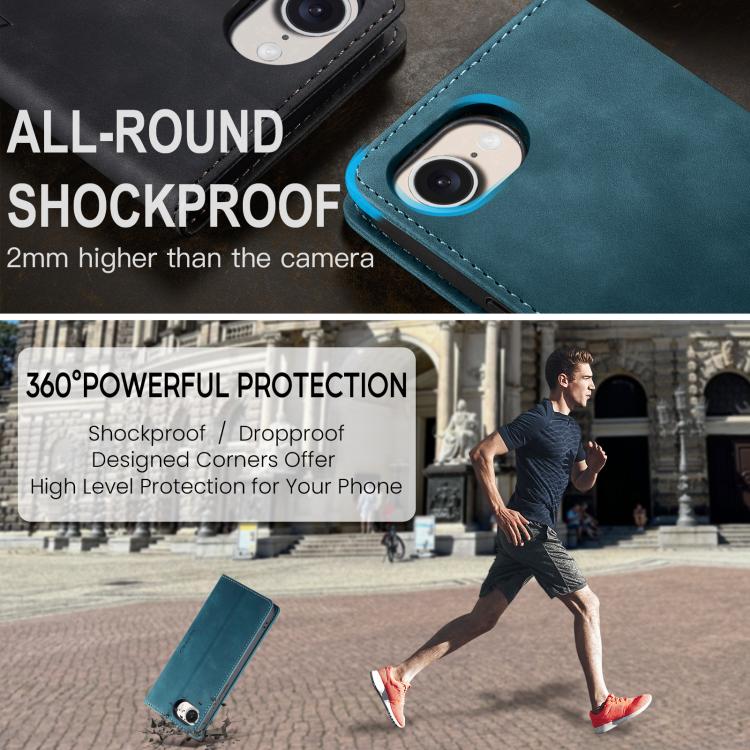 For iPhone 16e CaseMe 013 Multifunctional Horizontal Flip Leather Phone Case(Blue) by CaseMe