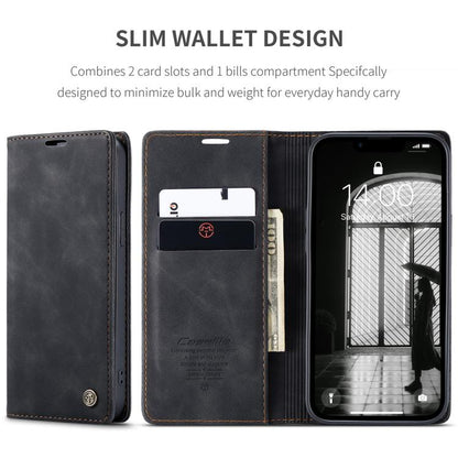 For iPhone 16e CaseMe 013 Multifunctional Horizontal Flip Leather Phone Case(Black) by CaseMe