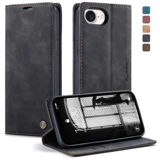 For iPhone 16e CaseMe 013 Multifunctional Horizontal Flip Leather Phone Case(Black) by CaseMe