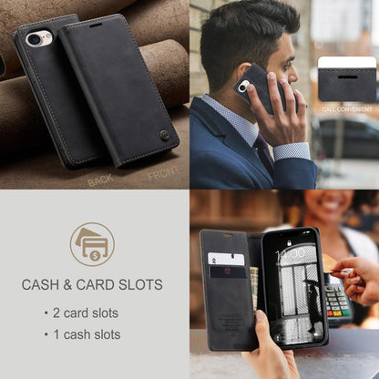 For iPhone 16e CaseMe 013 Multifunctional Horizontal Flip Leather Phone Case(Black) by CaseMe