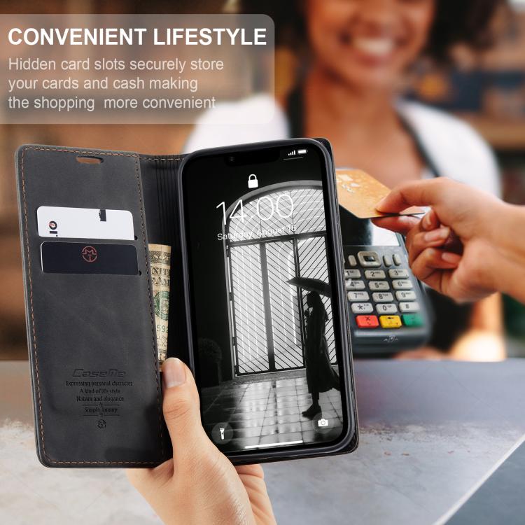 For iPhone 16e CaseMe 013 Multifunctional Horizontal Flip Leather Phone Case(Black) by CaseMe
