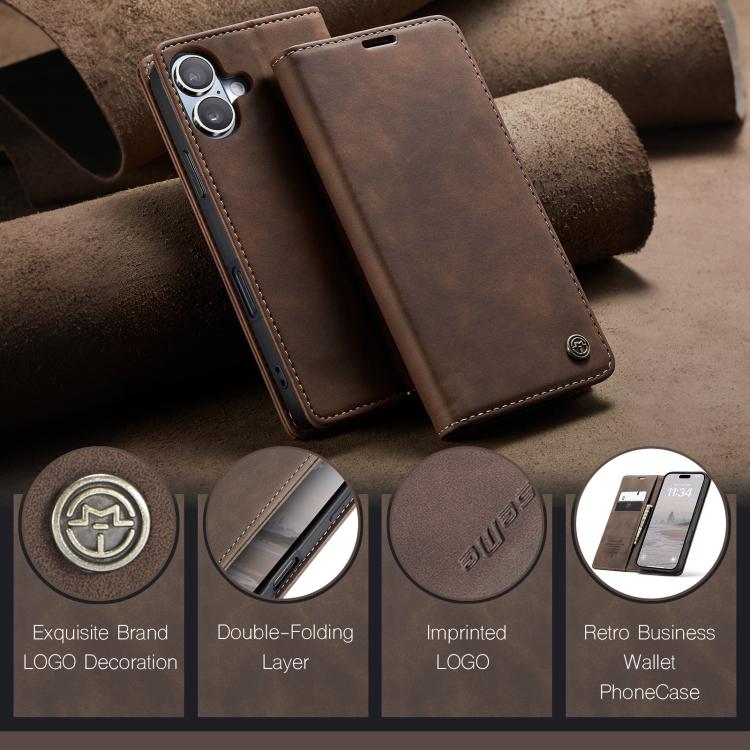 For iPhone 17 CaseMe 013 Multifunctional Horizontal Flip Leather Phone Case(Coffee) by CaseMe