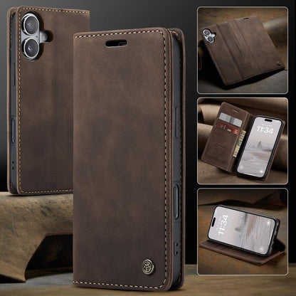 For iPhone 17 CaseMe 013 Multifunctional Horizontal Flip Leather Phone Case(Coffee) by CaseMe