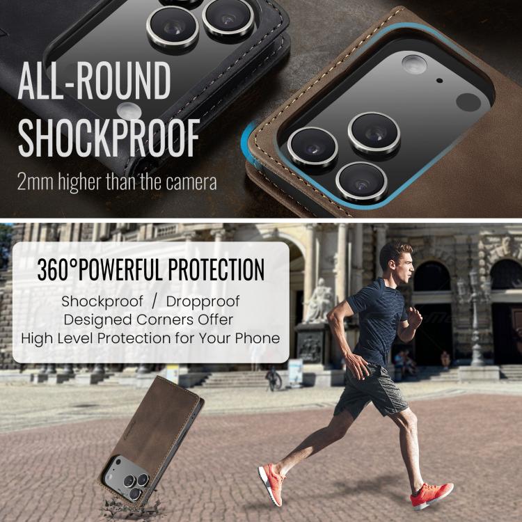 For iPhone 17 Pro CaseMe 013 Multifunctional Horizontal Flip Leather Phone Case(Coffee) by CaseMe