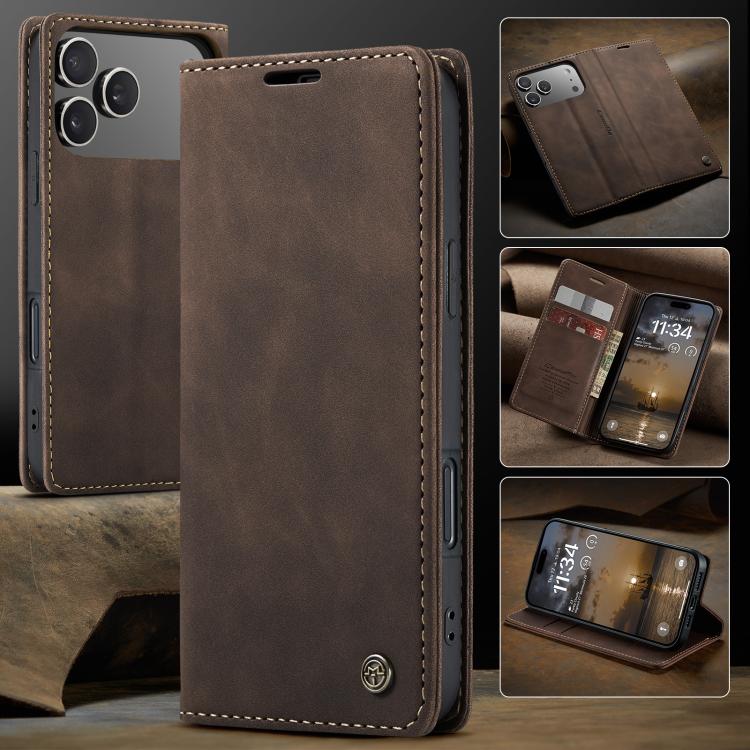 For iPhone 17 Pro CaseMe 013 Multifunctional Horizontal Flip Leather Phone Case(Coffee) by CaseMe