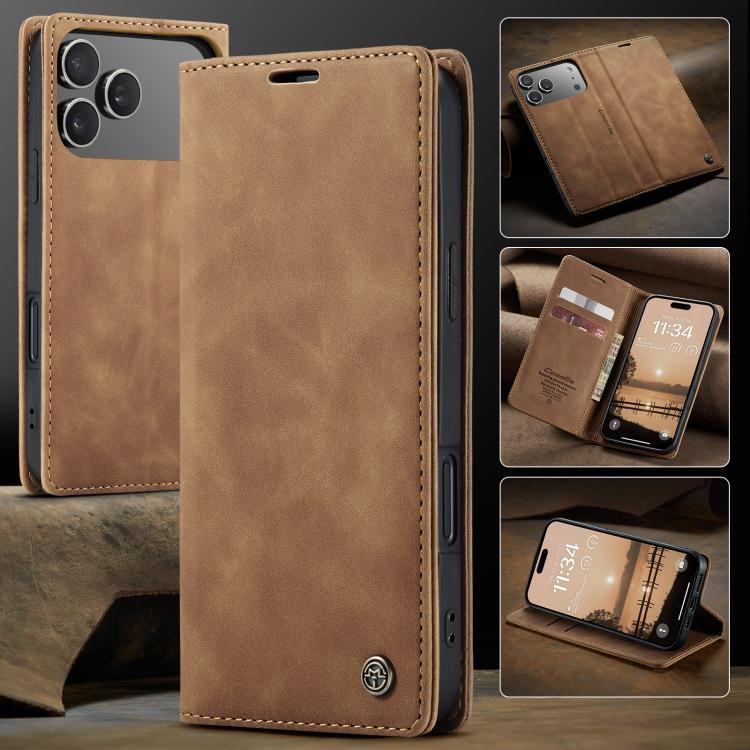 For iPhone 17 Pro CaseMe 013 Multifunctional Horizontal Flip Leather Phone Case(Brown) by CaseMe