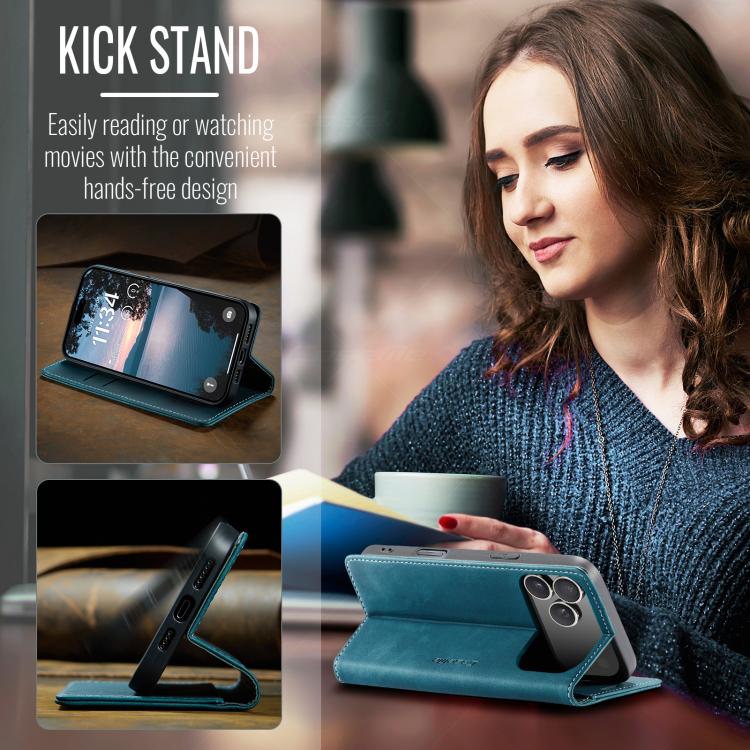 For iPhone 17 Pro CaseMe 013 Multifunctional Horizontal Flip Leather Phone Case(Blue) by CaseMe