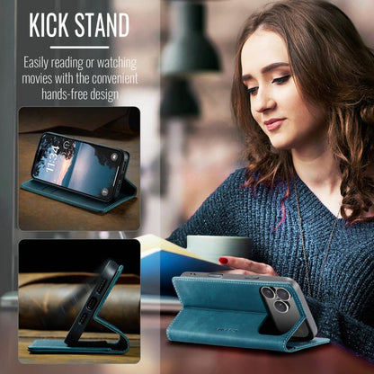 For iPhone 17 Pro CaseMe 013 Multifunctional Horizontal Flip Leather Phone Case(Blue) by CaseMe