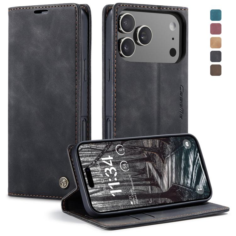 For iPhone 17 Pro CaseMe 013 Multifunctional Horizontal Flip Leather Phone Case(Black) by CaseMe