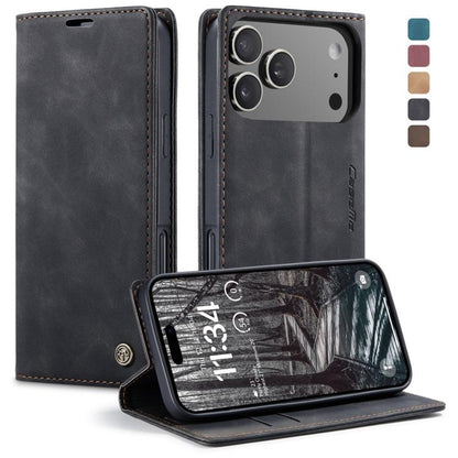 For iPhone 17 Pro CaseMe 013 Multifunctional Horizontal Flip Leather Phone Case(Black) by CaseMe
