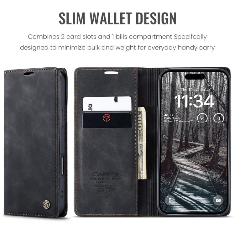 For iPhone 17 Pro CaseMe 013 Multifunctional Horizontal Flip Leather Phone Case(Black) by CaseMe