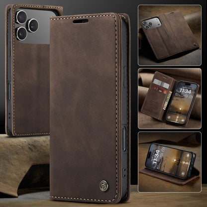 For iPhone 17 Pro Max CaseMe 013 Multifunctional Horizontal Flip Leather Phone Case(Coffee) by CaseMe
