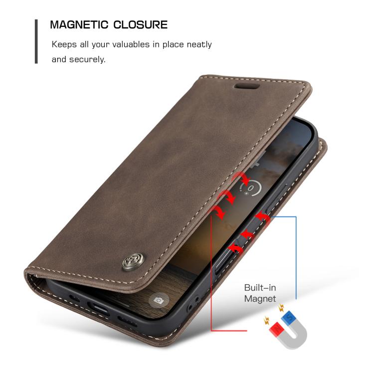 For iPhone 17 Pro Max CaseMe 013 Multifunctional Horizontal Flip Leather Phone Case(Coffee) by CaseMe