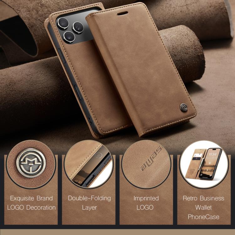 For iPhone 17 Pro Max CaseMe 013 Multifunctional Horizontal Flip Leather Phone Case(Brown) by CaseMe