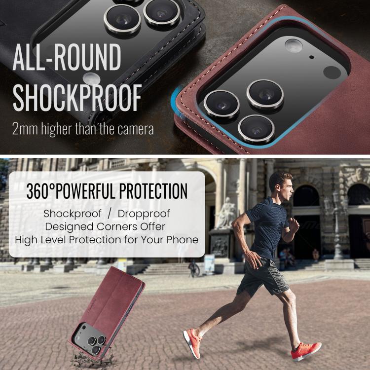 For iPhone 17 Pro Max CaseMe 013 Multifunctional Horizontal Flip Leather Phone Case(Red) by CaseMe