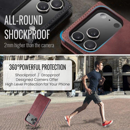 For iPhone 17 Pro Max CaseMe 013 Multifunctional Horizontal Flip Leather Phone Case(Red) by CaseMe