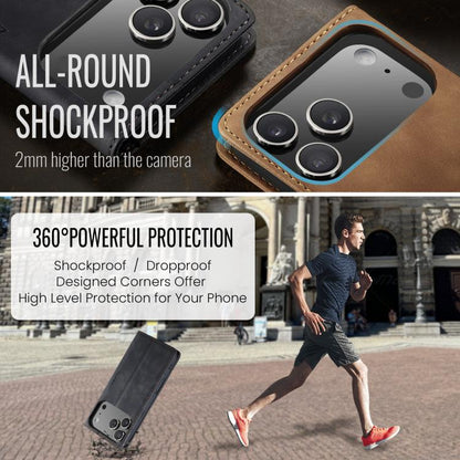 For iPhone 17 Pro Max CaseMe 013 Multifunctional Horizontal Flip Leather Phone Case(Black) by CaseMe