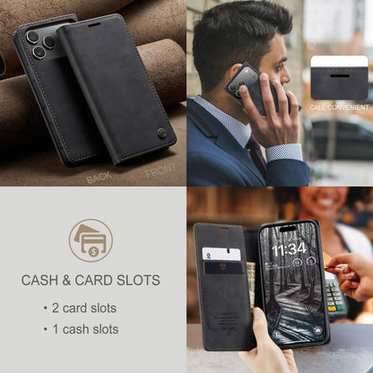 For iPhone 17 Pro Max CaseMe 013 Multifunctional Horizontal Flip Leather Phone Case(Black) by CaseMe