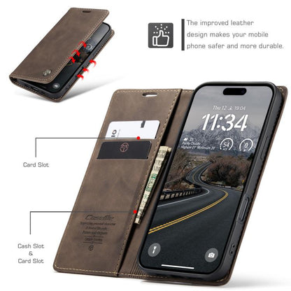 For iPhone Air CaseMe 013 Multifunctional Horizontal Flip Leather Phone Case(Coffee) by CaseMe
