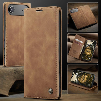 For iPhone Air CaseMe 013 Multifunctional Horizontal Flip Leather Phone Case(Brown) by CaseMe